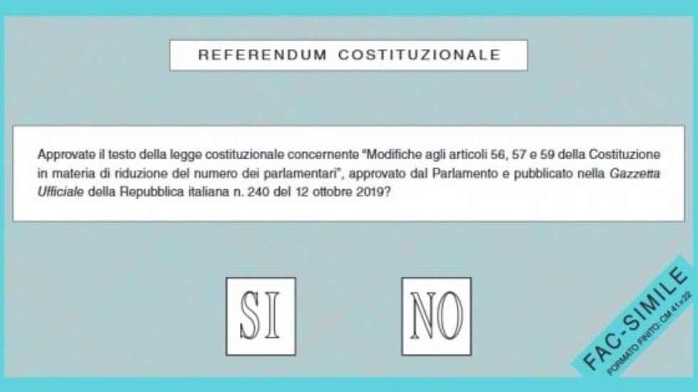 Referendum 2020: SI o NO alla riduzione del numero dei parlamentari.