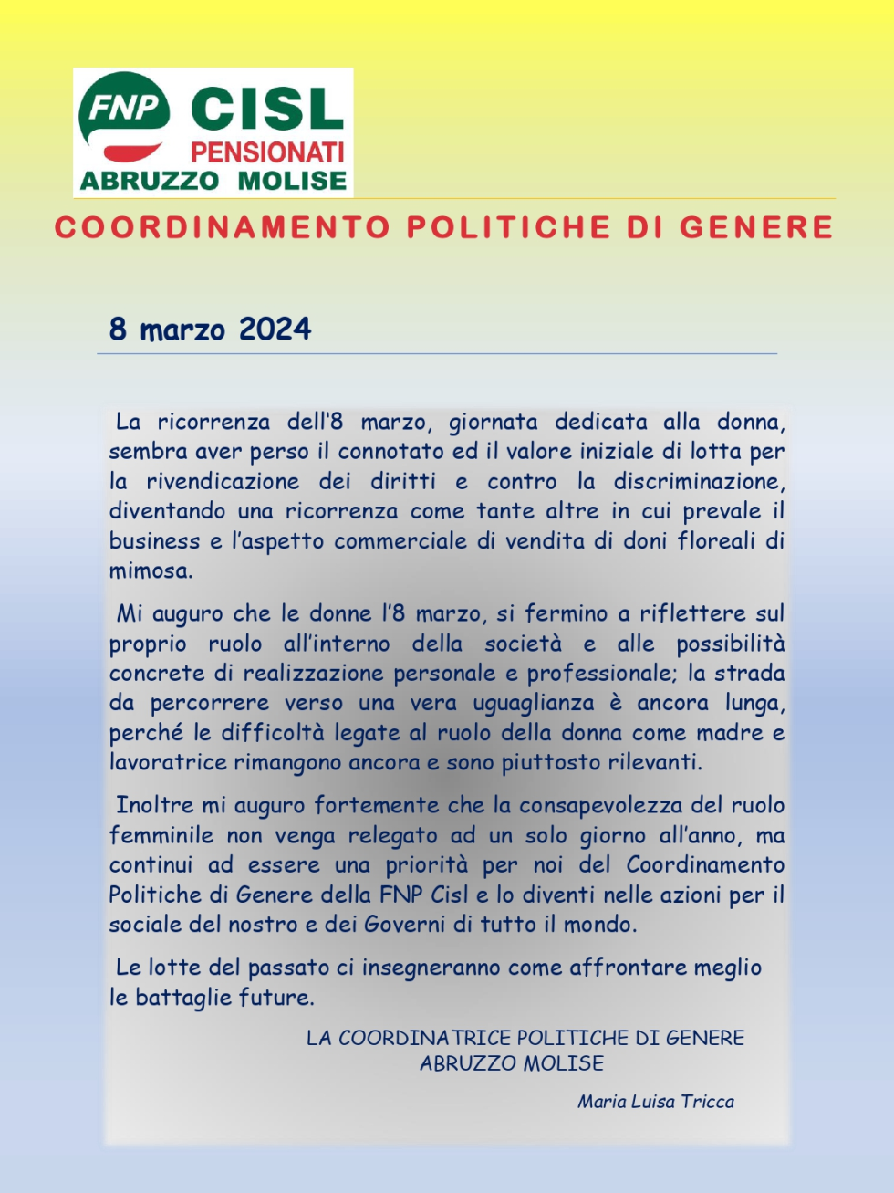 8 MARZO 2024
