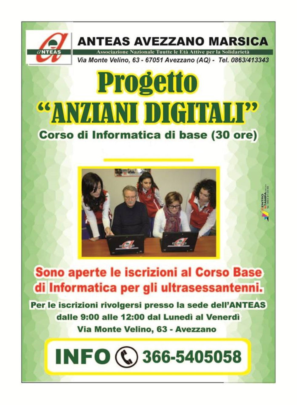 Corso Anziani Digitali.