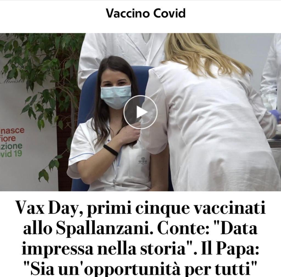 Vaccino Covid in Italia, è il V-day