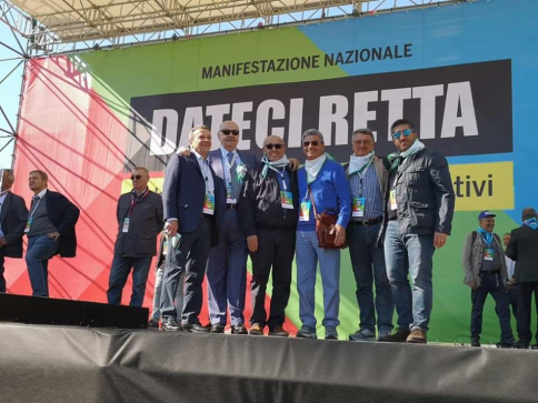 L' FNP CISL Abruzzo Molise alla Manifestazione Unitaria del 1 giugno a Piazza San Giovanni a Roma. 